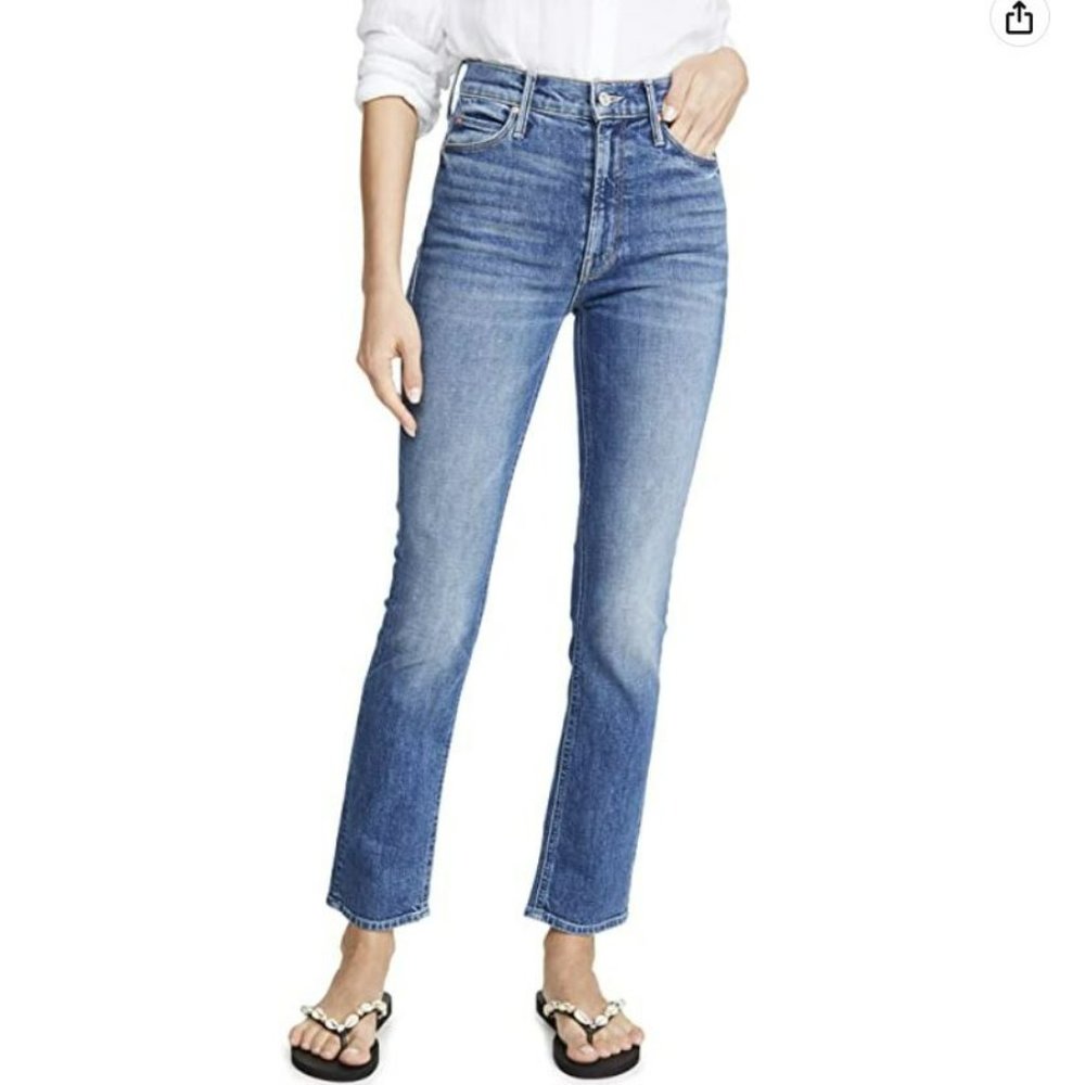 MOTHER The Dazzler *Cowboys Don't Cry* Straight Leg - High Waisted Jean